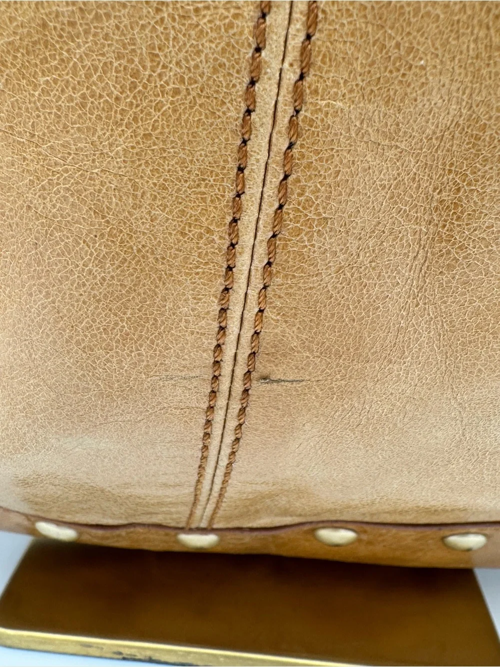 Charles David Tan Drawstring Hobo Shoulder Bag